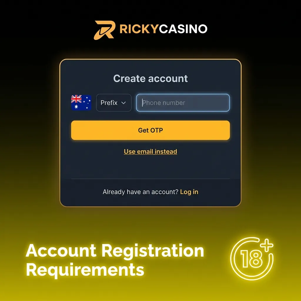 Australian online gambling account registration requirements showing age and residency verification rules