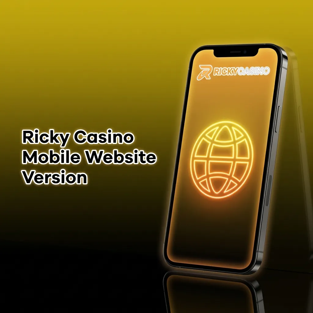 Ricky Casino mobile website interface displayed on smartphone showing casino games and betting options
