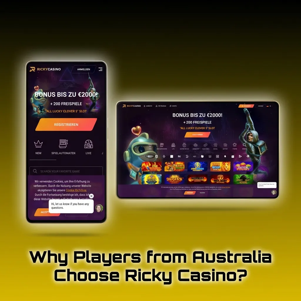 Australian players enjoying Ricky Casino's pokies, fast withdrawals, and mobile-first gaming platform with local payment options